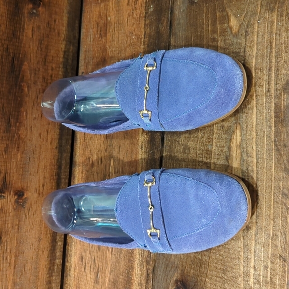 Topshop Periwinkle Suede Leather Loafers - EUR Size 39 - Picture 3 of 11